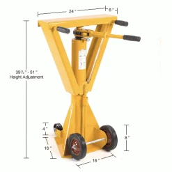 Global Industrial™ Heavy-Duty Trailer Stabilizing Jack Stand, 100,000 Lb. Static Capacity -Automotive Shop Equipment Shop 500106 dim