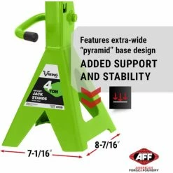 American Forge & Foundry Viking Jack Stand Set, 4 Ton, Ratcheting Style 12 American Forge & Foundry Viking Jack Stand Set, 4 Ton, Ratcheting Style -Automotive Shop Equipment Shop 55040 AFF viking jack stand 3