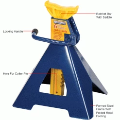 Hein-Werner 6 Ton Jack Stands (Set of 2) - HW93506 -Automotive Shop Equipment Shop B1145084 3wco