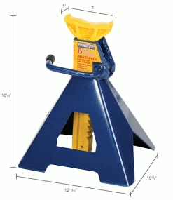 Hein-Werner 6 Ton Jack Stands (Set of 2) - HW93506 -Automotive Shop Equipment Shop B1145084 dim