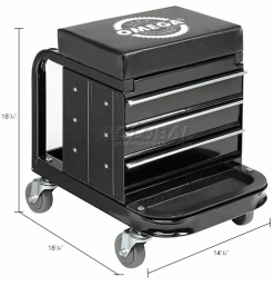Omega 450 lb. Cap. Toolbox Creeper Seat - 92450 -Automotive Shop Equipment Shop B1145151 dim