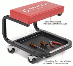 Sunex Tools 8507 Padded Creeper Seat -Automotive Shop Equipment Shop B643129 1wco