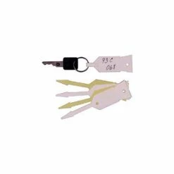 John Dow Industries John Dow Plastic Key Tags, Yellow - 1000 Tags/Pack - 086Y