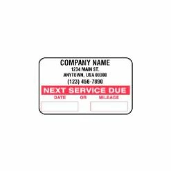 John Dow Industries John Dow Service Reminder Stickers - 1000 Stickers/Roll - SC-1000