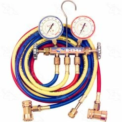 R134a Brass Fahrenheit Manifold Gauge Set w/ Coupler - Four Seasons 59198