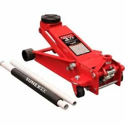Sunex Tools 66037 3.5 Ton Service Jack with Quick Lift System, Rapid Rise, Rubber Saddle