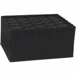 The Main Resource 3" Solid Molded Rubber Block Pad, 6" X 4-3/4" X 3", Set Of 4